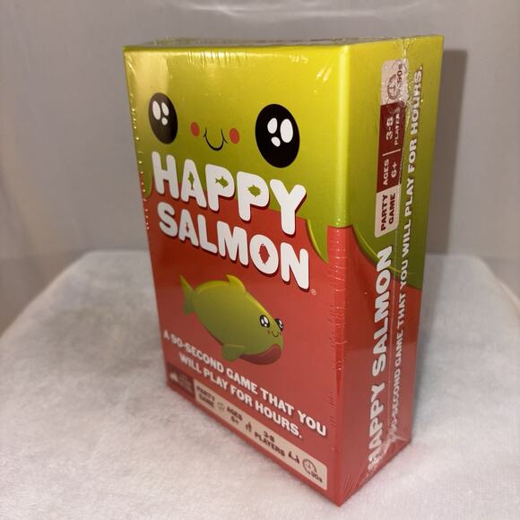 Happy Salmon Family Party Card Game Exploding Kittens 2021 Sealed NEW - Picture 2 of 5